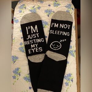 Black and Gray Men's Novelty Socks Comes in a gift box Christmas